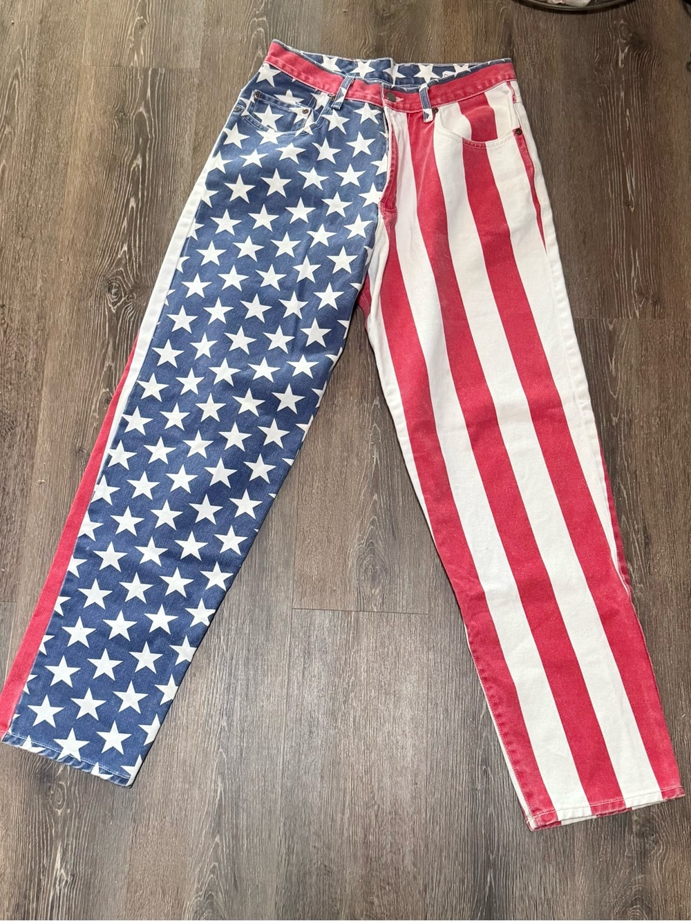 Lucky Brand Women's Straight Leg Jeans - Red, White & Blue American Flag